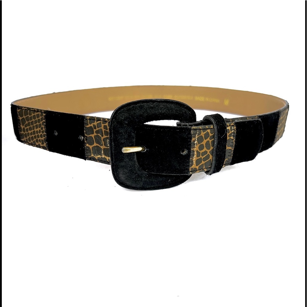 Genuine Leather and Suede Belt